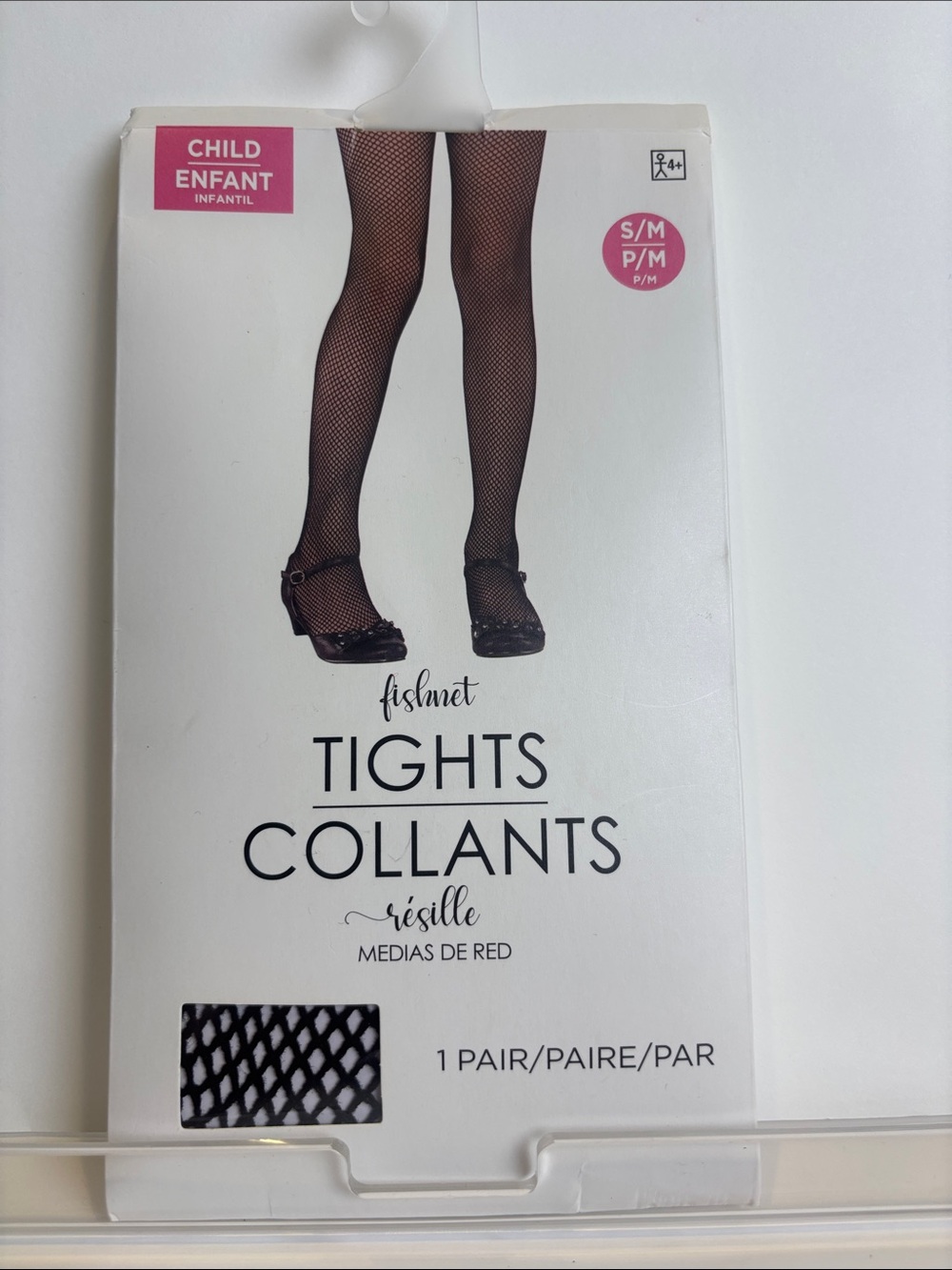 Girls Fishnet Tights Collants - Black Fishnet Size Small/Medium